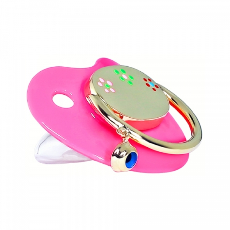 Renkli Papatya Desenli Altın Emzik